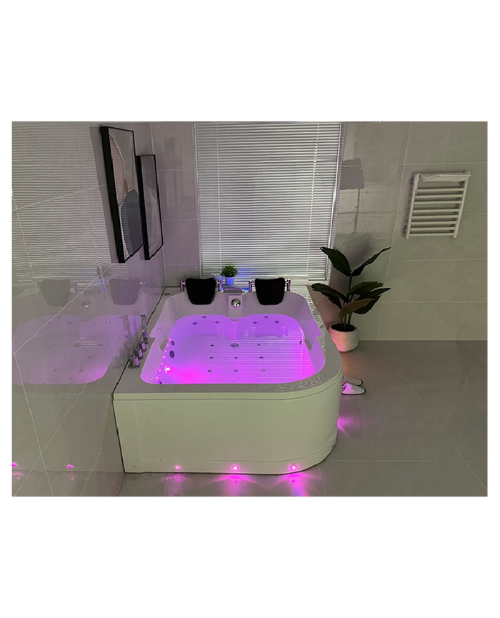 Vasca Idromassaggio Due Posti Rettangolare Riscaldatore Full 170x120cm Sx Sicorage Gruga