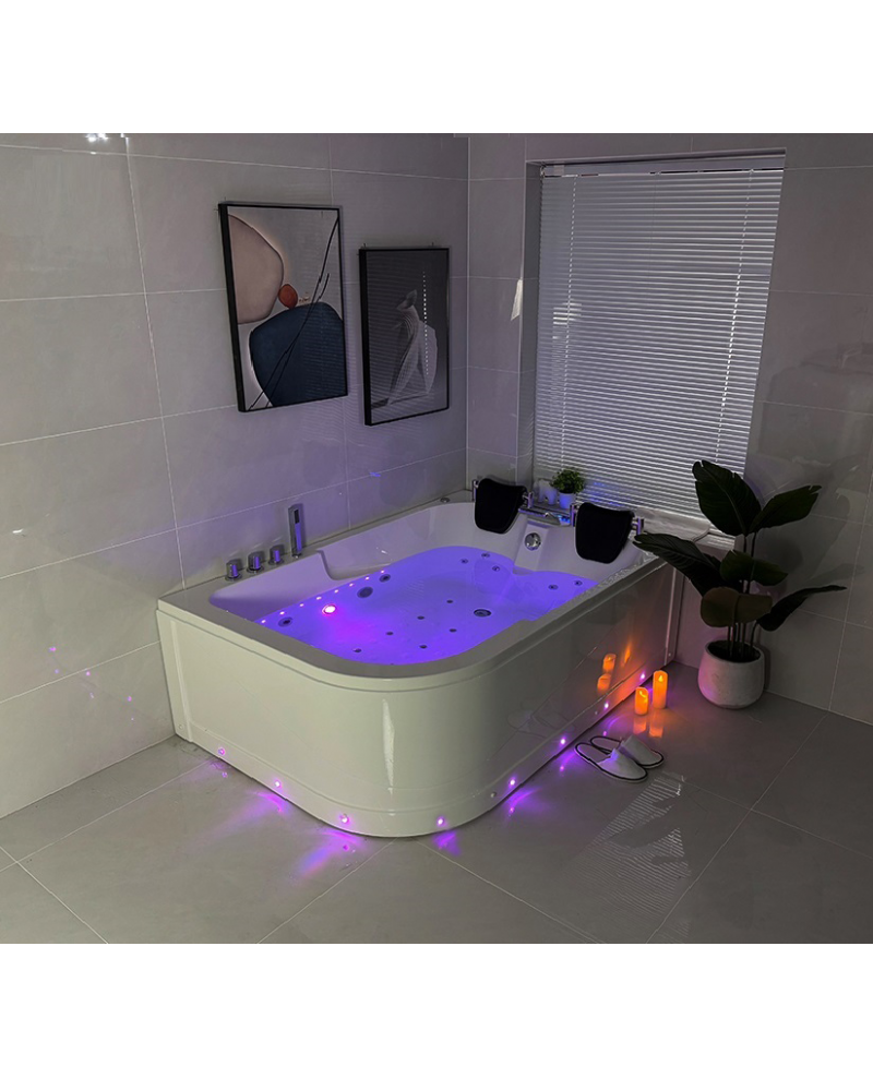 Vasca Idromassaggio Due Posti Rettangolare Riscaldatore Full 170x120cm Sx Sicorage Gruga