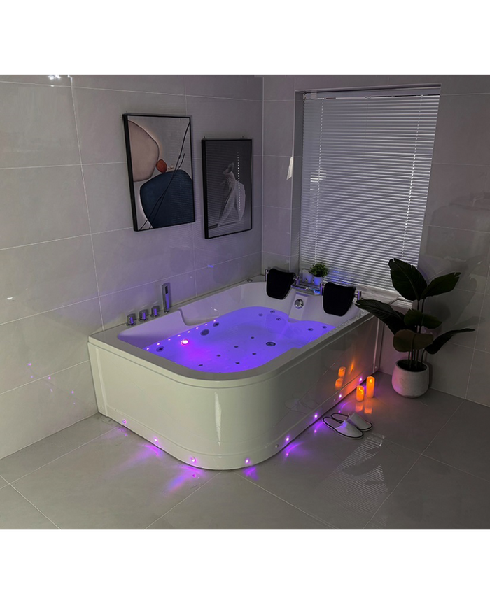 Vasca Idromassaggio Due Posti Rettangolare Riscaldatore Full 170x120cm Sx Sicorage Gruga