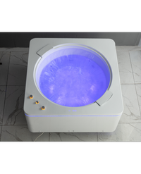 Vasca Idromassaggio Qudrata, Riscaldatore, Led , Cascata 145x145cm Nigrar