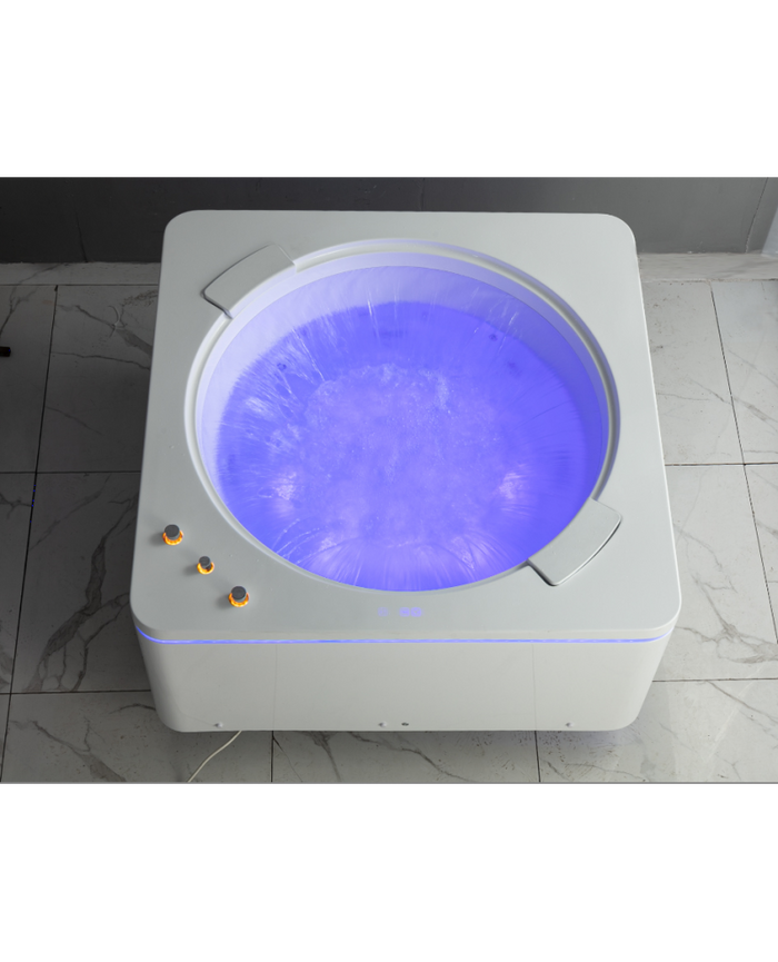 Vasca Idromassaggio Qudrata, Riscaldatore, Led , Cascata 145x145cm Nigrar