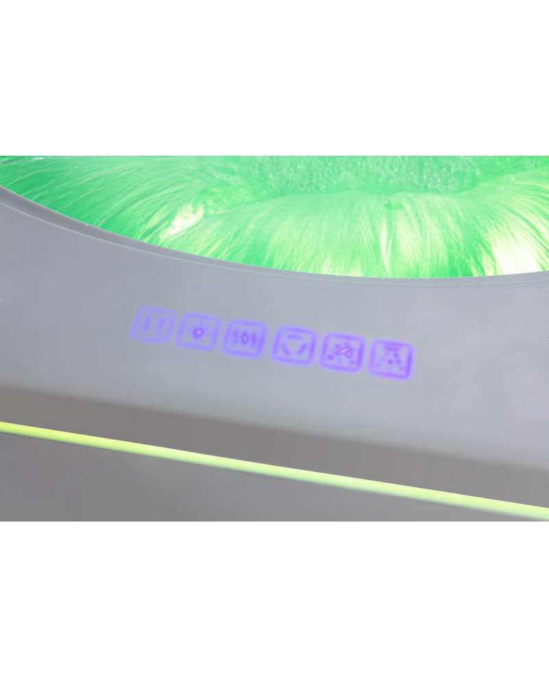 Vasca Idromassaggio Qudrata, Riscaldatore, Led , Cascata 145x145cm Nigrar