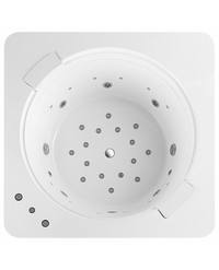 Vasca Idromassaggio Qudrata, Riscaldatore, Led , Cascata 145x145cm Nigrar