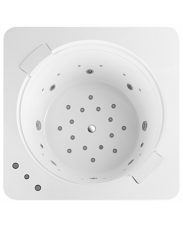 Vasca Idromassaggio Qudrata, Riscaldatore, Led , Cascata 145x145cm Nigrar