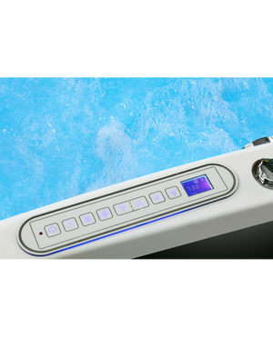 Vasca Idromassaggio Rettangolare 175x85cm Due Posti Riscaldatore Led Full Sicorage Leddy