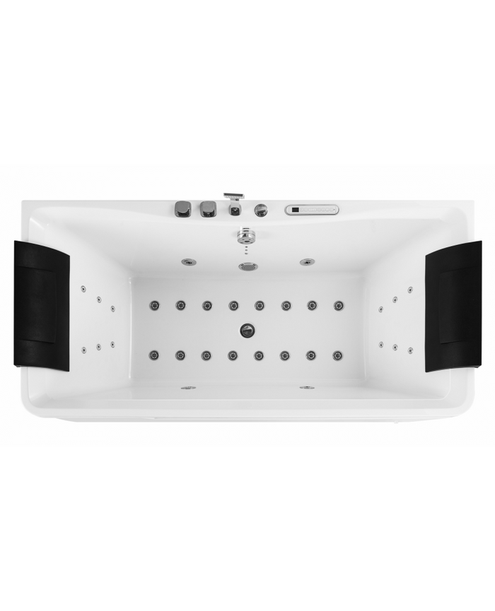 Vasca Idromassaggio Rettangolare 175x85cm Due Posti Riscaldatore Led Full Sicorage Leddy