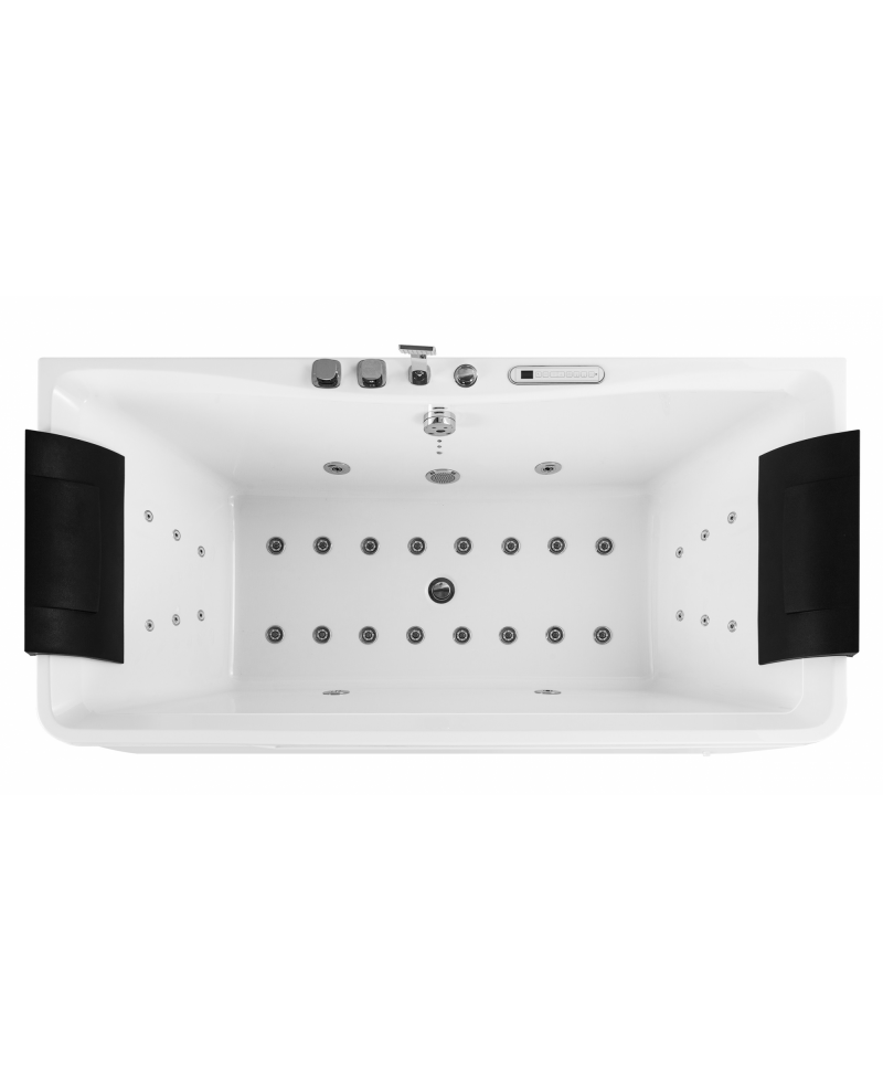 Vasca Idromassaggio Rettangolare 175x85cm Due Posti Riscaldatore Led Full Sicorage Leddy