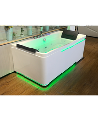 Vasca Idromassaggio Rettangolare 175x85cm Due Posti Riscaldatore Led Full Sicorage Leddy
