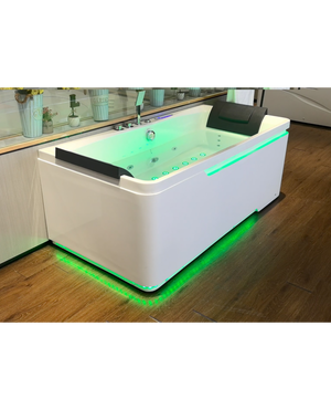 Vasca Idromassaggio Rettangolare 175x85cm Due Posti Riscaldatore Led Full Sicorage Leddy