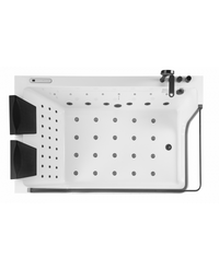 Vasca da bagno idromassaggio in vetro due posti full optional riscaldata 180x110cm Sicorage Traxy Dx