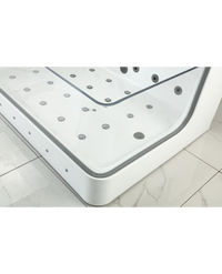 Vasca da bagno idromassaggio in vetro due posti full optional riscaldata 180x110cm Sicorage Traxy Dx