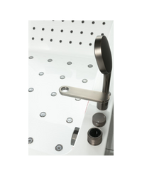 Vasca da bagno idromassaggio in vetro due posti full optional riscaldata 180x110cm Sicorage Traxy Dx