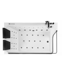 Vasca da bagno idromassaggio in vetro due posti full optional riscaldata 180x90cm Sicorage Traxy Sx