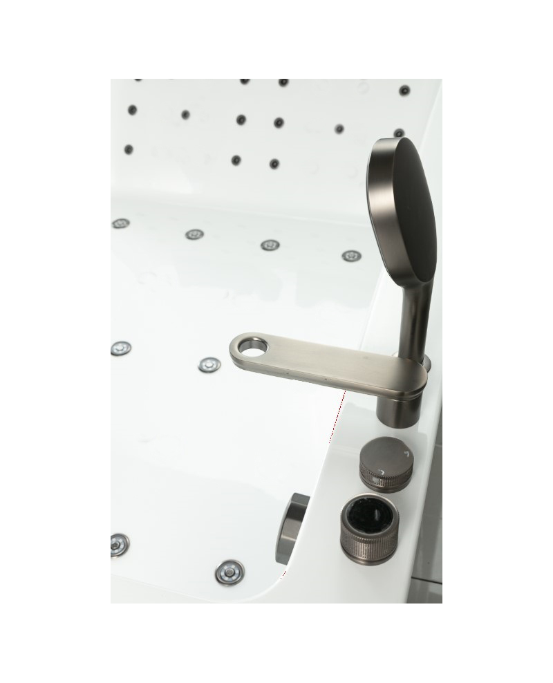 Vasca da bagno idromassaggio in vetro due posti full optional riscaldata 180x90cm Sicorage Traxy Sx