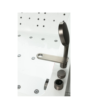 Vasca da bagno idromassaggio in vetro due posti full optional riscaldata 180x90cm Sicorage Traxy Sx