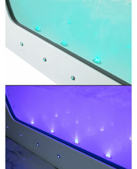 Vasca da bagno idromassaggio in vetro due posti full optional riscaldata 180x90cm Sicorage Traxy Sx