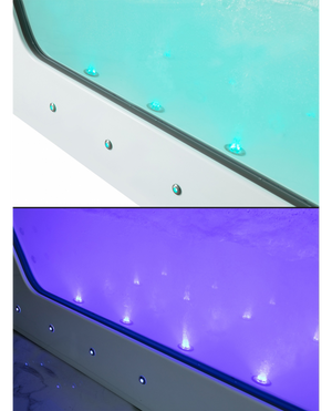 Vasca da bagno idromassaggio in vetro due posti full optional riscaldata 180x90cm Sicorage Traxy Sx