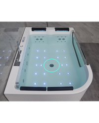 Vasca idromassaggio Cascate Led Riscaldatore 185x130cm 4 Posti Full Sicorage Tonyx