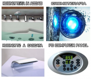 Vasca idromassaggio due posti Spa, Ozono 152x152cm Fralat Sicorage