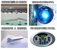 Vasca idromassaggio due posti Spa, Ozono 152x152cm Fralat Sicorage