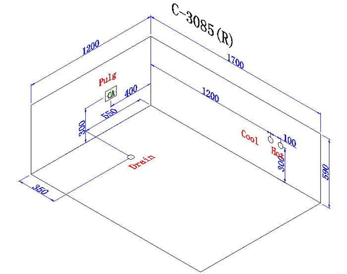Vasca idromassaggio due posti stondata sx, riscaldatore 170x120cm Sicorage Risdao