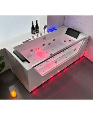Vasca idromassaggio ful optional led ozono, riscaldatore 170x80x61cm Sicorage Airla