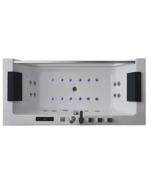 Vasca idromassaggio ful optional led ozono, riscaldatore 170x80x61cm Sicorage Airla