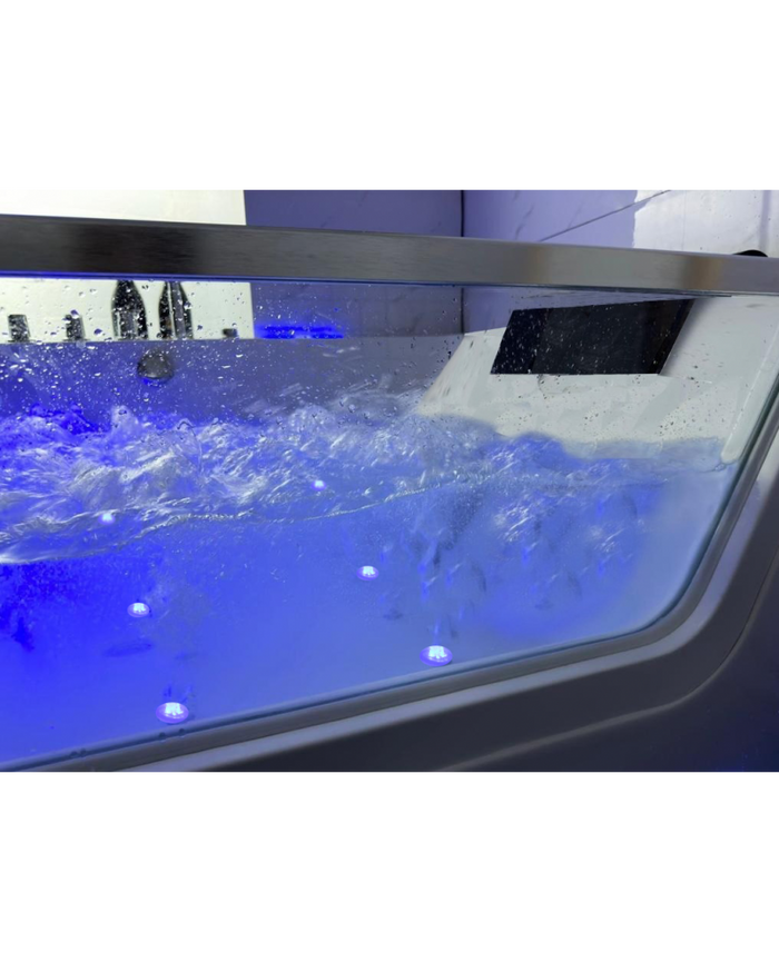 Vasca idromassaggio ful optional led ozono, riscaldatore 170x80x61cm Sicorage Airla