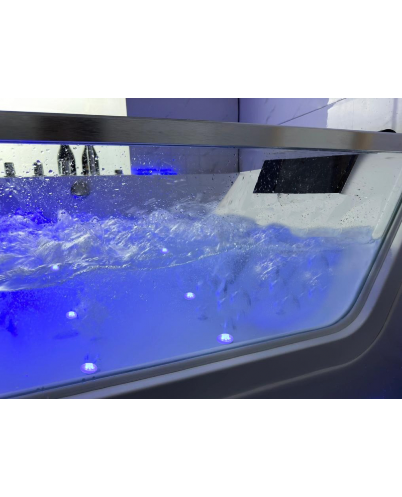 Vasca idromassaggio ful optional led ozono, riscaldatore 170x80x61cm Sicorage Airla