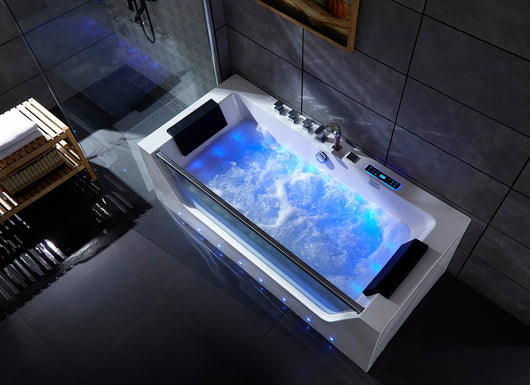 Vasca idromassaggio ful optional led ozono, riscaldatore 170x80x61cm Sicorage Venturla