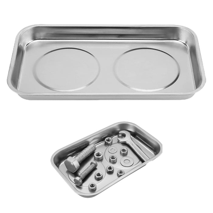 Vassoio Magnetico In Acciaio Porta Minuterie Per Viti Bulloni Dadi 240 x 140 mm