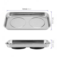 Vassoio Magnetico In Acciaio Porta Minuterie Per Viti Bulloni Dadi 240 x 140 mm