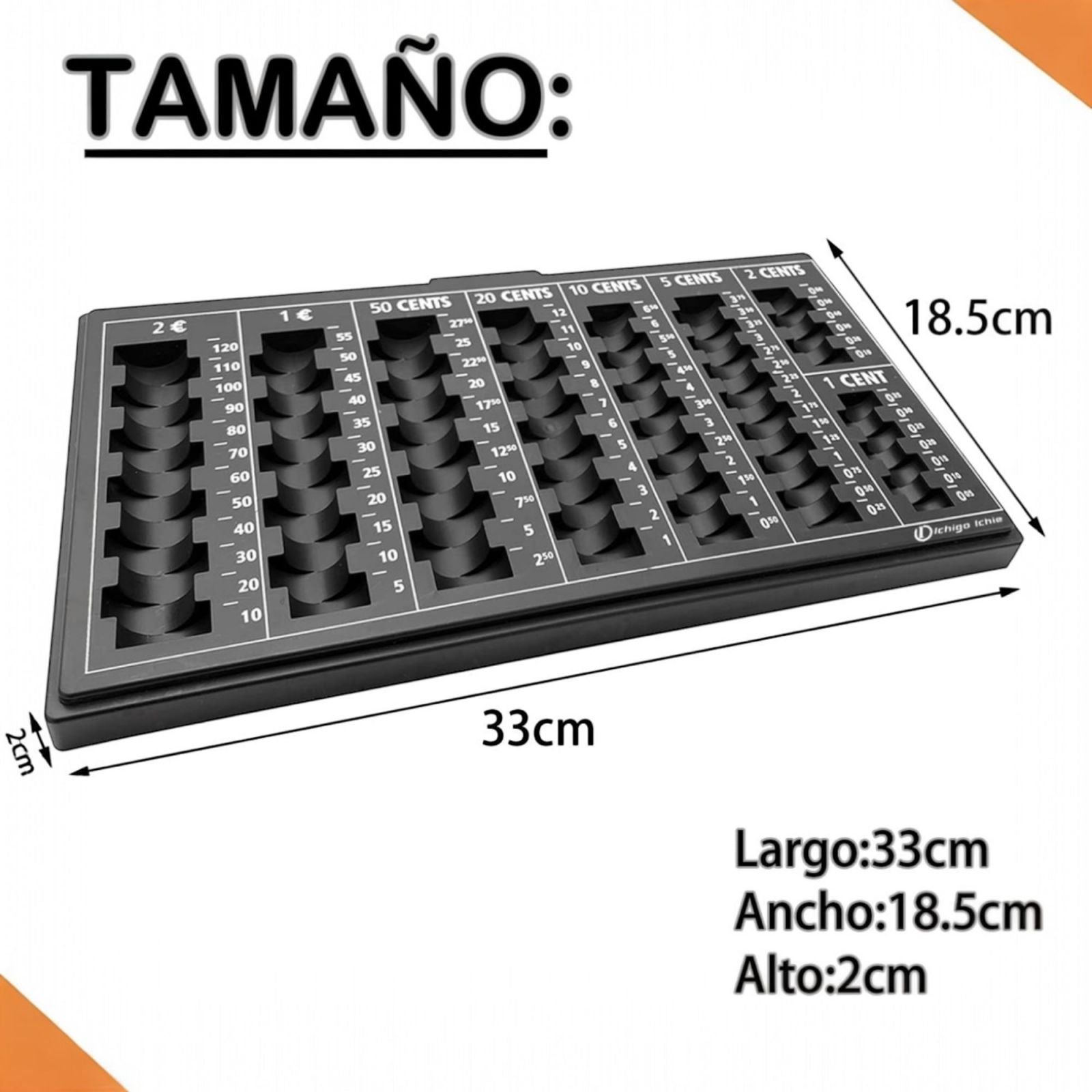 Vassoio organizer portamonete contamonete 8 scomparti art.70747