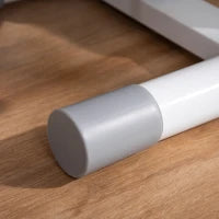 Stepper con Monitor LCD, Manubrio Regolabile ed Elastici, in Acciaio e ABS, Bianco e Grigio