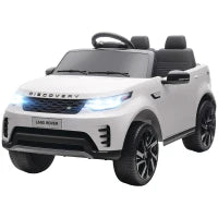 Macchina Elettrica per Bambini Licenza Land Rover con Fari LED, Clacson e Telecomando, 105x68.5x58 cm, Bianco