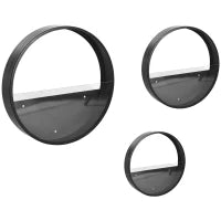 Fioriere da Balcone Set 3 Pezzi con Montaggio a Parete per Interni ed Esterni, Ф30.5x5/Ф20.5x5/Ф15.5x5 cm