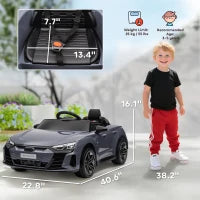 Auto Elettrica per Bambini di +3 Anni AUDI RS e-tron GT Auto a Batteria con Telecomando 103x58x41 cm Grigio
