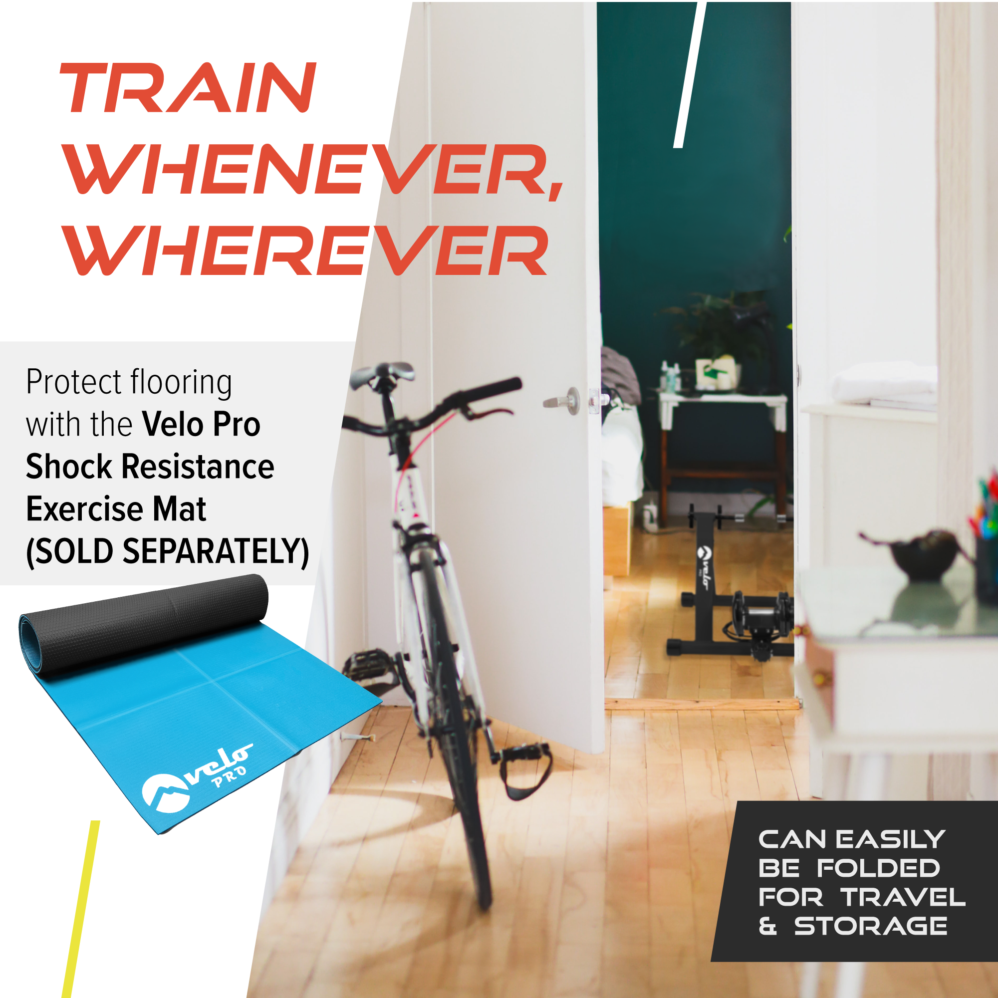 Velo Pro Rullo – Nero | Trainer per bici 26”–28”