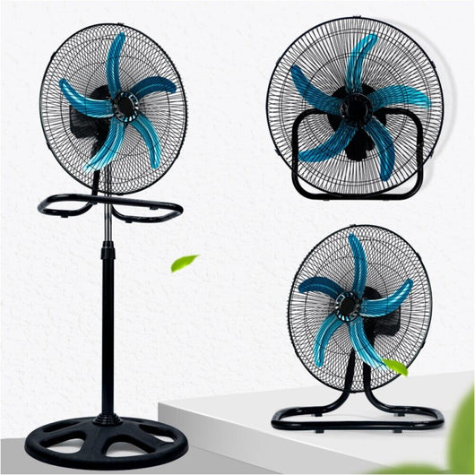 Ventilatore 3 in 1 a piantana parete tavolo terra 5 pale 3 velocità 50W FS40-1