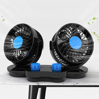 Ventilatore Portatile Da Viaggio Per Auto Camper Camion 12 Volt 2 VENTOLE T-517