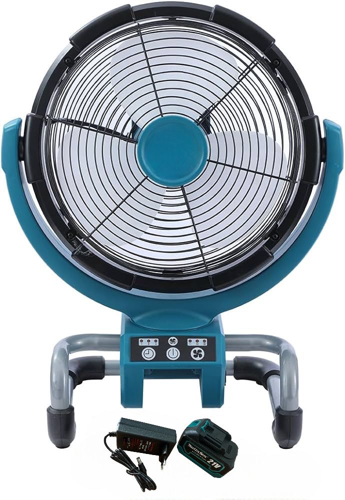 Ventilatore Portatile a Batteria 21V Per Campeggio Ufficio Casa Lavoro MLS0068