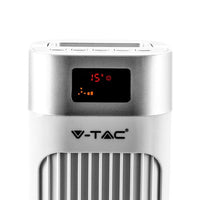 Ventilatore a Torre 55W con Display LED con Indicatore di Temperatura e Telecomando Colore Bianco 92cm