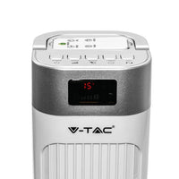 Ventilatore a Torre 55W con Display LED con Indicatore di Temperatura e Telecomando Colore Bianco 92cm