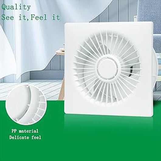 Ventola Aspirazione Bagno,Aspiratore Da Muro o Soffitto 150X150mm Foro 100mm Profondità 85mm 15W 230V 50Hz 98m³/h 35dB