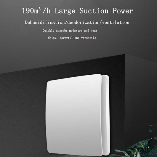 Ventola Aspirazione Bagno,Aspiratore Da Muro o Soffitto Con Coperchio 162X158mm Foro 100mm Profondità 73mm 15W 230V 50Hz 98m³/h 35dB