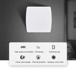 Ventola Aspirazione Bagno,Aspiratore Da Muro o Soffitto Con Coperchio 212X208mm Foro 150mm Profondità 70mm 25W 230V 50Hz 155m³/h 35dB