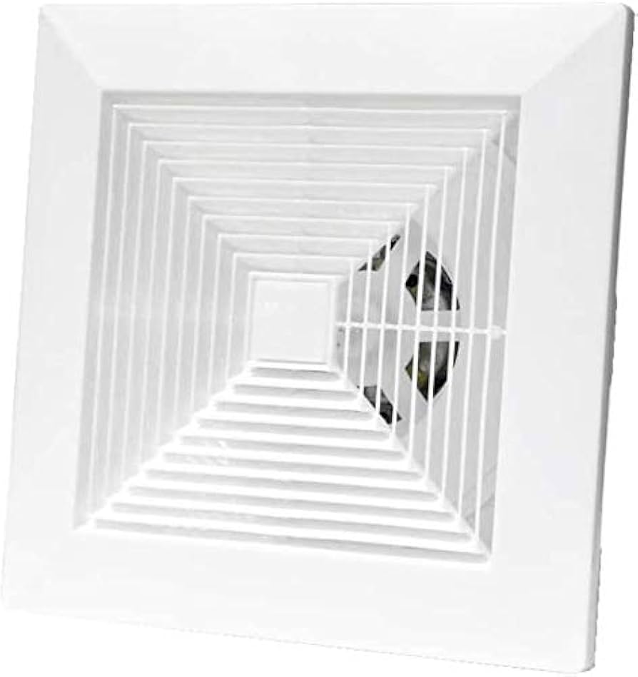 Ventola Aspirazione Bagno,Aspiratore Da Muro o Soffitto Grande 250X250mm Foro 200X200mm Profondità 150mm 25W 230V 50Hz 150m³/h 35dB