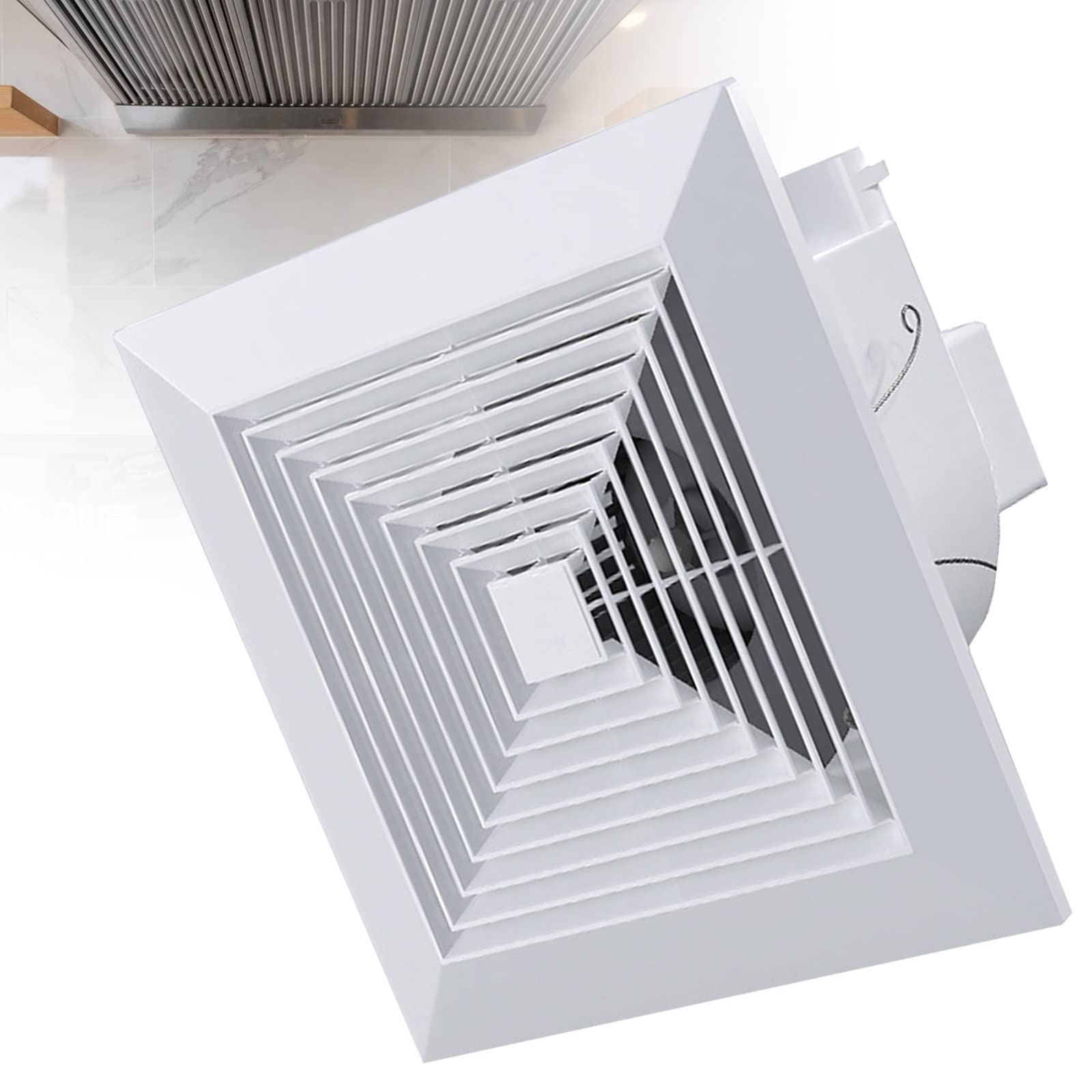 Ventola Aspirazione Bagno,Aspiratore Da Muro o Soffitto Grande 300X300mm Foro 250X250mm Profondità 150mm 30W 230V 50Hz 220m³/h 35dB