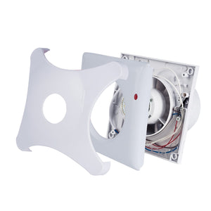 Ventola Aspirazione Bagno,Aspiratore Da Muro o Soffitto Piccolo e Potente 171X171mm Foro 100mm Profondità 84,6mm 10W 230V 50Hz 150m³/h 30dB