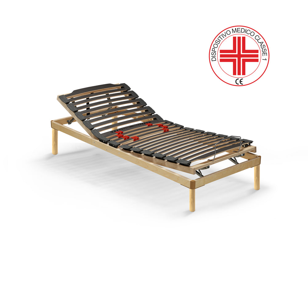 Rete Venus Manuale 80X190 26 doghe anti cigolio, 2 snodi, alzata indipendente, sospensioni SEBS, aggancio angolare |100% MADE IN ITALY - DISPOSITIVO MEDICO C1 DETRAIBILE 19%|